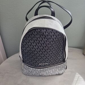 Michael Kors Metallic Signature Logo Backpack